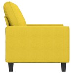 vidaXL Canapé à 2 places Jaune clair 120 cm Tissu