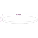 vidaXL Dessus de table Ø 90x3 8 cm rond bois de manguier massif