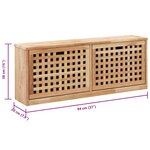vidaXL Banc de rangement de chaussures 94x20x38cm Bois massif de noyer