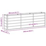 vidaXL Jardinière Vert 160 x 40 x 75 cm Acier