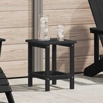 vidaXL Table d'appoint Adirondack Noir 38 x 38 x 46 cm HDPE