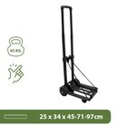 Pack and Move - Diable pliable - 45Kg - Déménagement et Transport - Léger Compact - Petit Diable Manutention - Manche Télescopique - Tendeur intégré