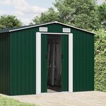 vidaXL Abri de jardin 257x580x181 cm Métal Vert