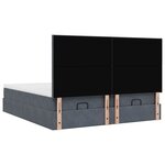 vidaXL Cadre de lit ottoman avec matelas gris foncé 200x200 cm velours