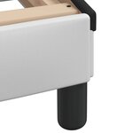 vidaXL Lit Viana avec matelas blanc et noir 90x200 cm similicuir