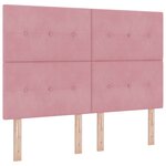 vidaXL Lit à ressorts avec matelas Rose 140 x 190 cm Velours