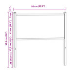 vidaXL Tête de lit sonoma 90 cm bois d'ingénierie et acier