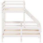 vidaXL Lit superposé sans matelas 90x200/140x200 cm blanc bois massif