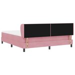 vidaXL Lit à ressorts avec tête de lit Rose 180 x 200 cm Velours