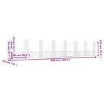 vidaXL Panier de gabion en forme de U avec 8 poteaux Fer 860x20x150 cm