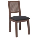 vidaXL Chaises à manger coussins 2 Pièces marron bois massif caoutchouc