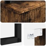 vidaXL Basin de lavage mural Chêne fumé 40 x 35 x 39 cm