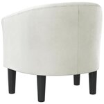 vidaXL Chaise cabriolet blanc similicuir