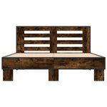 vidaXL Cadre de lit sans matelas chêne fumé 140x200 cm