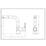SCHÜTTE Mitigeur de lavabo avec spray rétractable LONDON chrome