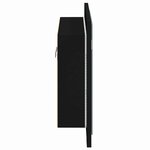 vidaXL Armoire à miroir de salle de bain LED Noir 60x12x45 Acrylique
