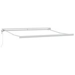 vidaXL Auvent Rétractable Rouge 350 x 250 cm Tissu Métal