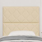 vidaXL Tête de lit LED Crème 100 cm tissu