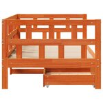 vidaXL Lit de jour avec tiroirs sans matelas cire marron 90x200cm bois