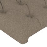 vidaXL Tête de lit avec oreilles Taupe 183x23x78/88 cm Tissu