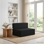 vidaXL Canapé-lit pliable Noir 70 x 80 x 60 cm Tissu