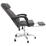Fauteuil de massage inclinable de bureau informatique étude similicuir gris 02_0025407