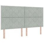 vidaXL Lit à ressorts avec matelas gris clair 180 x 200 cm en velours