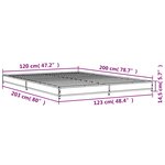 vidaXL Cadre de lit sans matelas chêne sonoma 120x200 cm