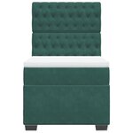 vidaXL Sommier à lattes de lit avec matelas Vert foncé 90x190 cm
