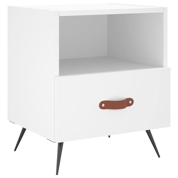 vidaXL Table de chevet blanc 40x35x47 5 cm bois d’ingénierie