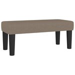 vidaXL Sommier à lattes de lit avec matelas Taupe 90x190 cm Tissu