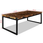 vidaXL Table basse Teck Résine 110x60x40 cm