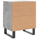 vidaXL Table de chevet gris béton 40x30x50 cm bois d'ingénierie