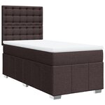 vidaXL Sommier à lattes de lit avec matelas Marron foncé 90x190 cm