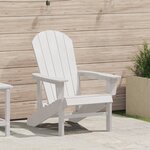 vidaXL Chaise Adirondack Blanche 74x82x91 cm HDPE