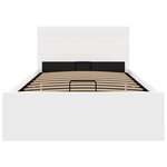 vidaXL Cadre de lit à rangement hydraulique sans matelas avec LED