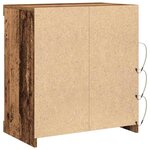 Buffet vidaXL avec lumières LED Bois ancien 60 5x37x67 cm