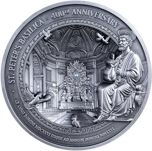 Monnaie ST PETERS BASILICA 400 Anniversaire Argent 10$ Samoa 2026 (PRÉCOMMANDE)