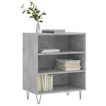 vidaXL Buffet gris béton 57x35x70 cm bois d'ingénierie