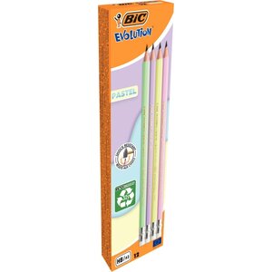 Boîte de 12 crayons graphite Évolution pastel