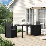 vidaXL Chaises de jardin salle à manger 2 Pièces Anthracite PP