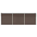 vidaXL Lit surélevé de jardin Acier galvanisé 240x40x77 cm Marron