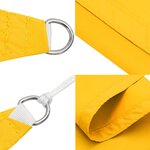 vidaXL Voile de parasol tissu oxford carré 5x5 m jaune