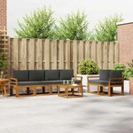 vidaXL Ensemble de canapés d'extérieur 7 Pièces Naturel et Anthracite