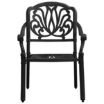vidaXL Ensemble de bistro 3 Pièces Aluminium coulé Noir