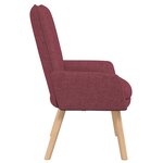 Fauteuil Relaxant VidaXL en Tissu Rouge Vin