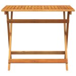 vidaXL Table de jardin pliante Rectangulaire 100x55x75 cm Bois massif Acacia