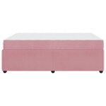 vidaXL Cadre de lit avec matelas Rose 160 x 200 cm Velours