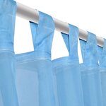 vidaXL Rideau fin Turquoise 140x175 cm 2 Pièces