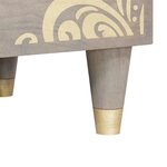vidaXL Buffet Gris et or 60 x 33.5 x 75 cm Bois de manguier massif